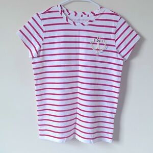 Vineyard Vines Kids Red and White Striped Tee